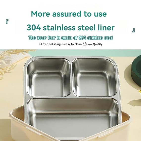 Eye Design Stainless Steel Lunch Box with Spoon